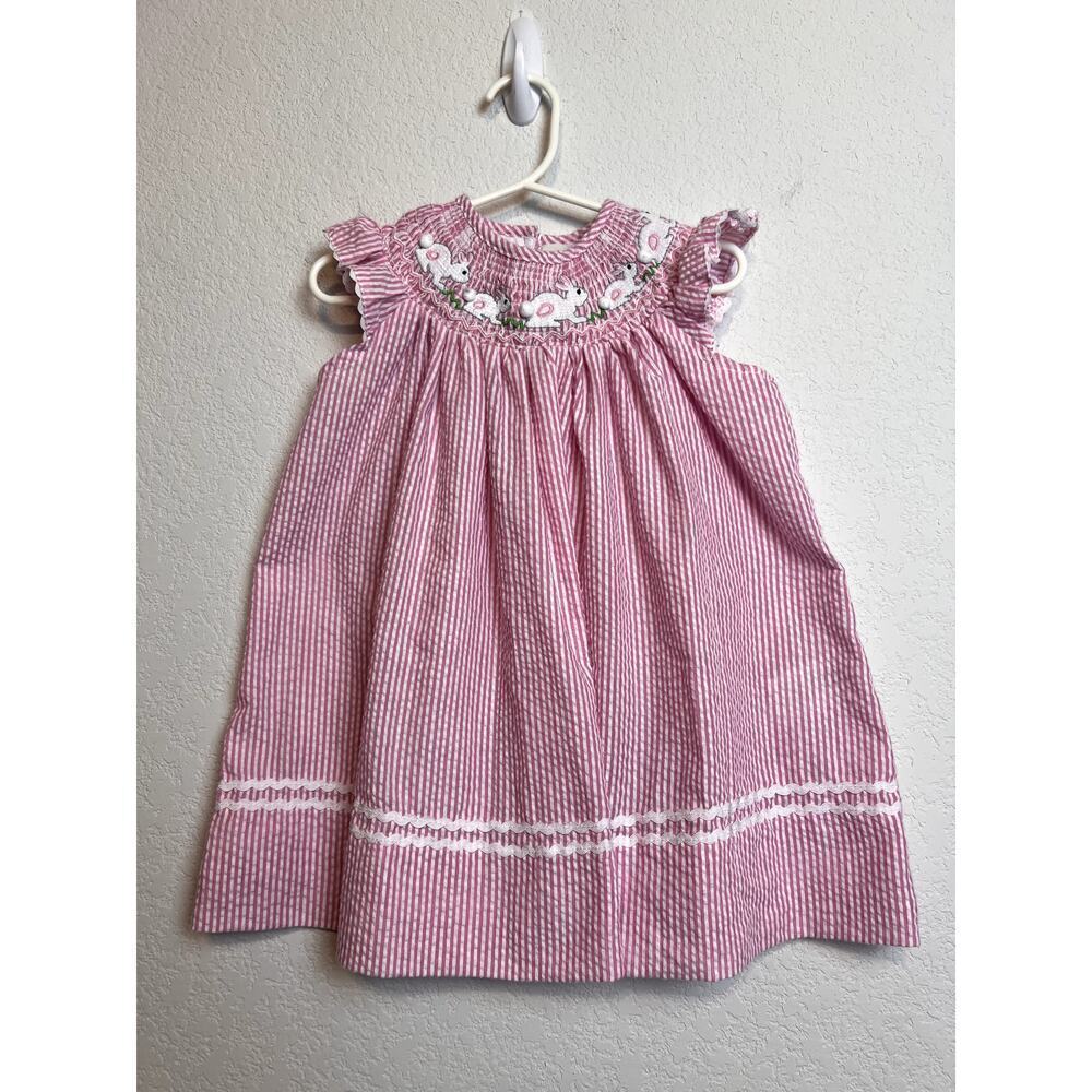 Lil Cactus Easter Embroidery Dress 12-18 Months